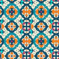 Free vector hand drawn persian carpet pattern design