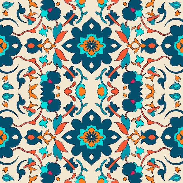 Hand drawn persian carpet pattern design