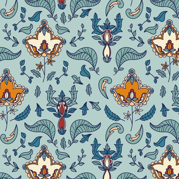 Indian fabric surface pattern design Royalty Free Vector