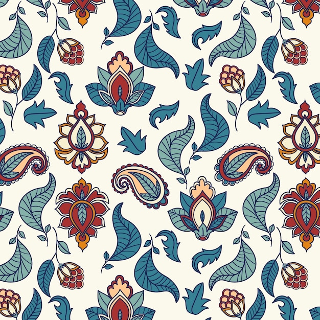 Free vector hand drawn persian carpet pattern