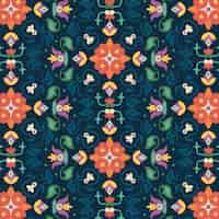 Free vector hand drawn persian carpet pattern