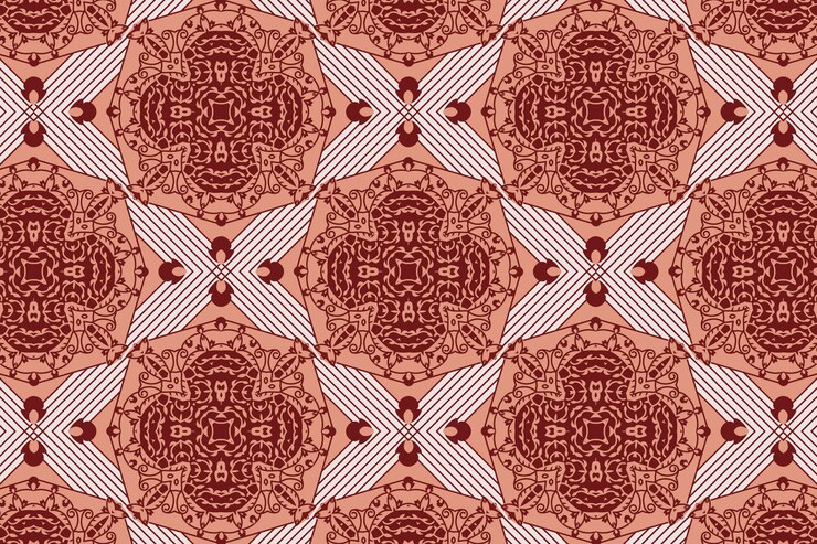 Free Vector hand drawn persian carpet pattern