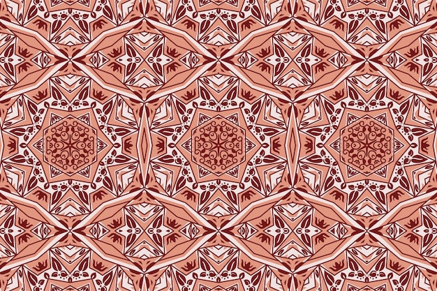 Free vector hand drawn persian carpet pattern