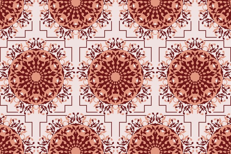 Free Vector hand drawn persian carpet pattern