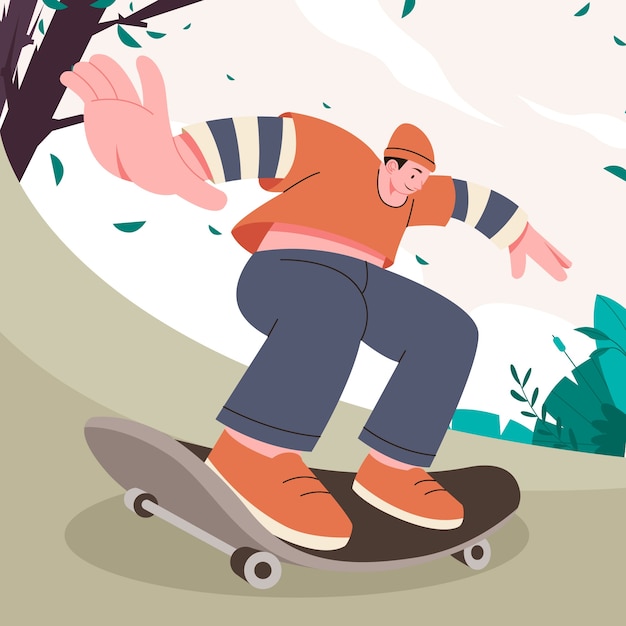 Free vector hand drawn person doing sport illustration