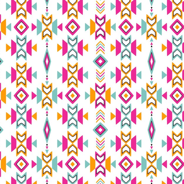 Hand drawn peruvian pattern design