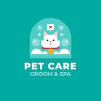 Free vector hand drawn pet grooming logo design