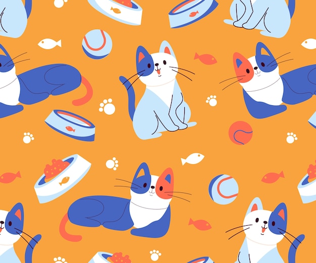 Hand drawn pet grooming pattern design