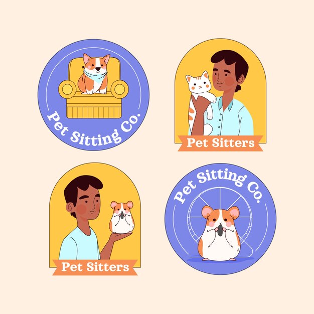 Hand drawn pet sitting template