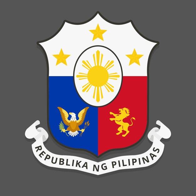 Ручной обращается дизайн филиппинского флага