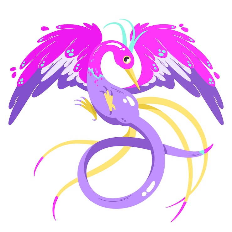 Free Vector hand drawn phoenix concept