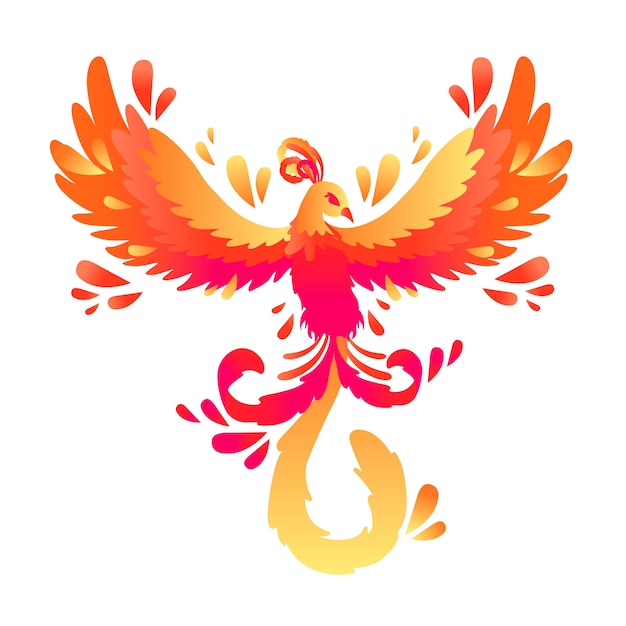 Free vector hand drawn phoenix concept