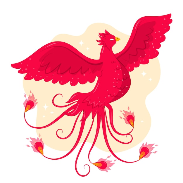 Free vector hand drawn phoenix illustration