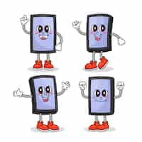 Free vector hand drawn phone cartoon illustration