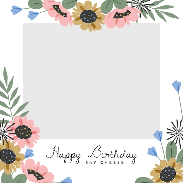 Hand drawn photocall frame template