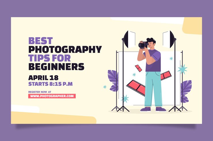 Free Vector hand drawn photographer template