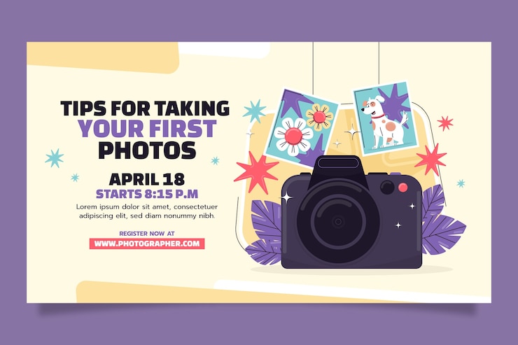 Free Vector hand drawn photographer template