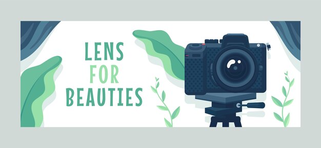 hand drawn photography studio facebook cover