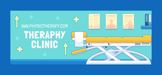 Free vector hand drawn physiotherapist aid facebook cover