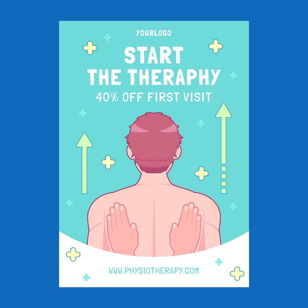 Free vector hand drawn physiotherapist aid poster