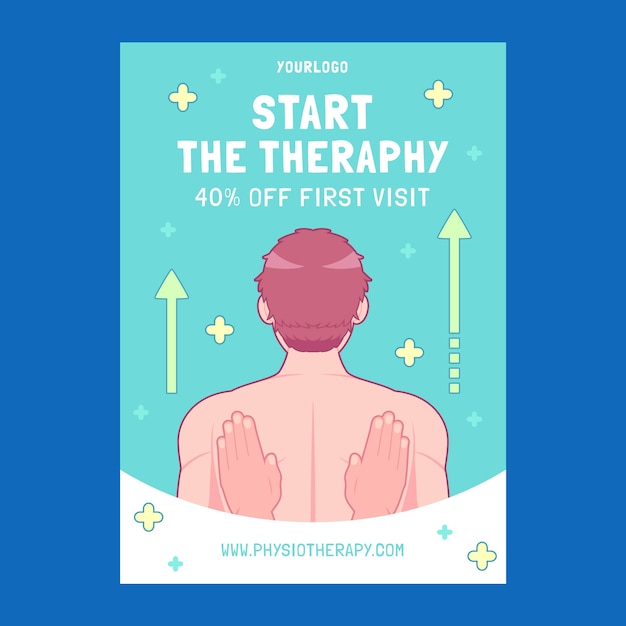 hand drawn physiotherapist aid poster