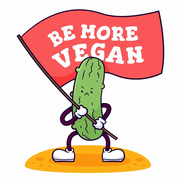 Hand drawn pickle cartoon illustration