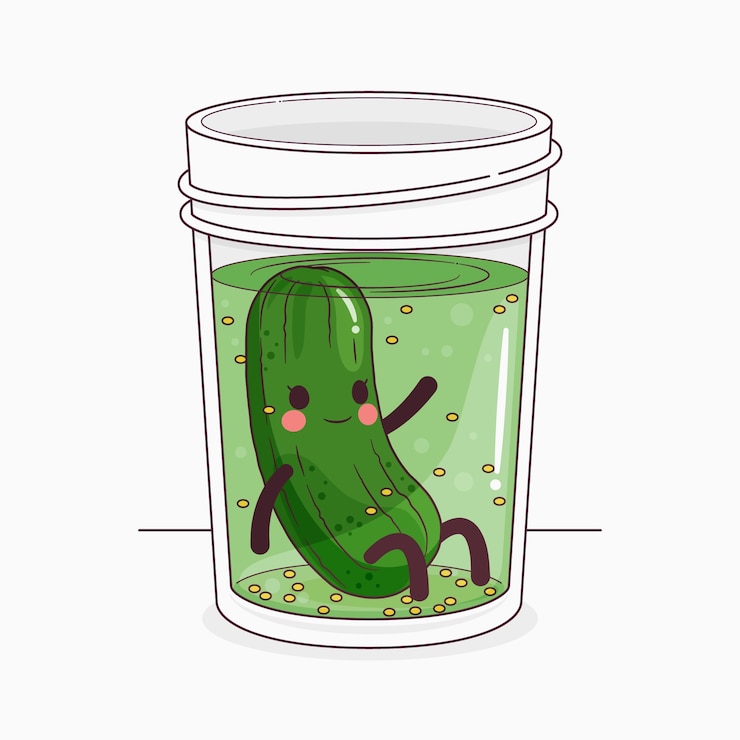 Free Vector hand drawn pickle cartoon illustration