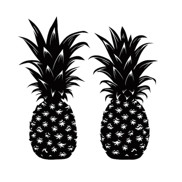 Sagoma di ananas disegnata a mano