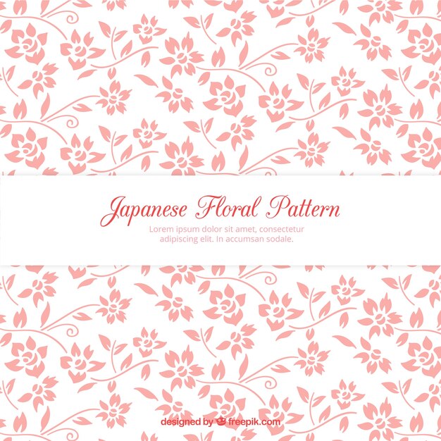 Hand drawn pink flowers pattern 