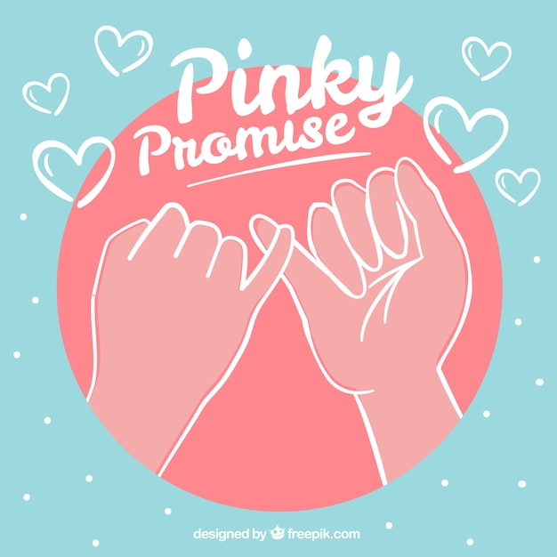 Free vector hand drawn pinky promise concept