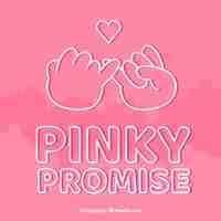 Free vector hand drawn pinky promise concept