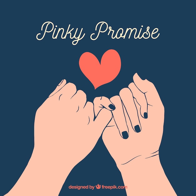 Free vector hand drawn pinky promise concept