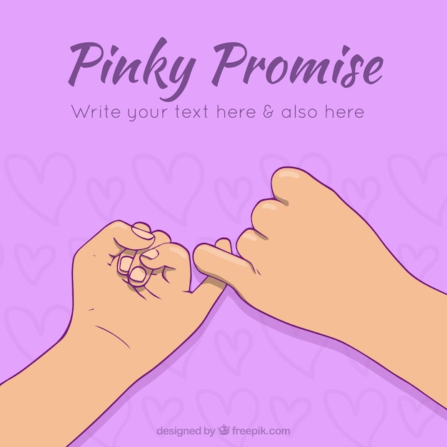 手描きのピンクの約束のコンセプト