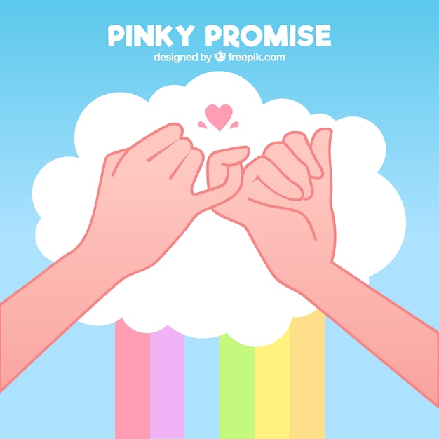 Free vector hand drawn pinky promise concept