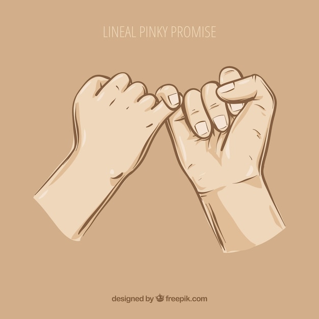 Free vector hand drawn pinky promise concept