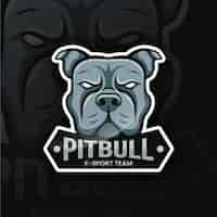 Free vector hand drawn pitbull logo template