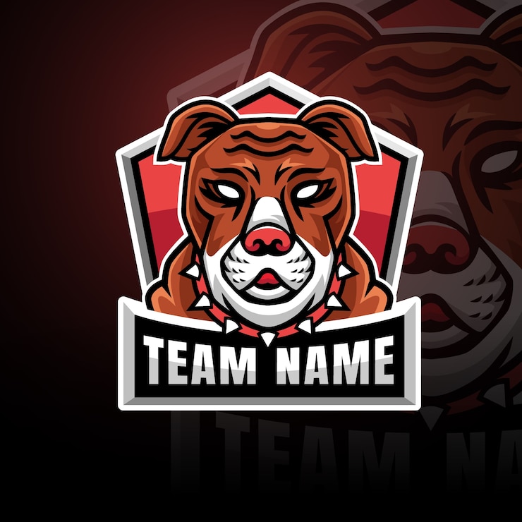 Free Vector hand drawn pitbull logo template