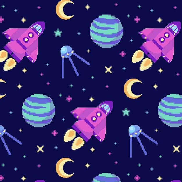 Free vector hand drawn pixel pattern illustration