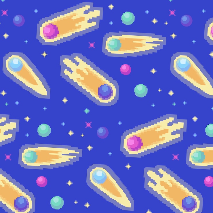 Free Vector hand drawn pixel pattern illustration