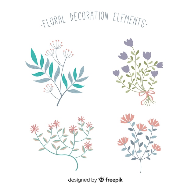 Free vector hand drawn plants collection