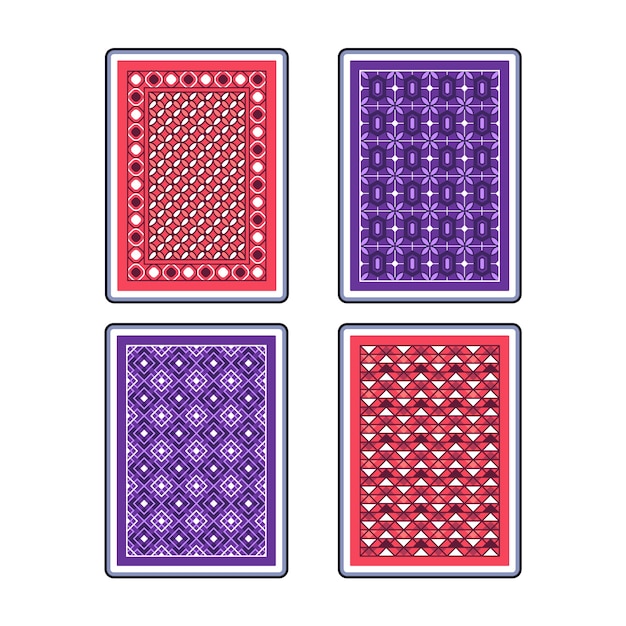 Free vector hand drawn playing card back design illustration