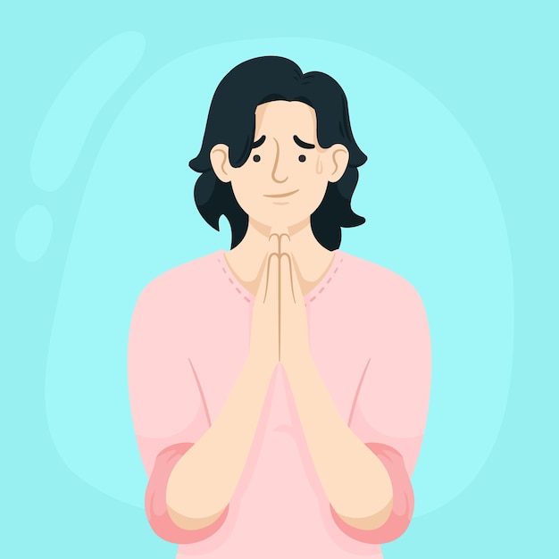 hand drawn please illustration