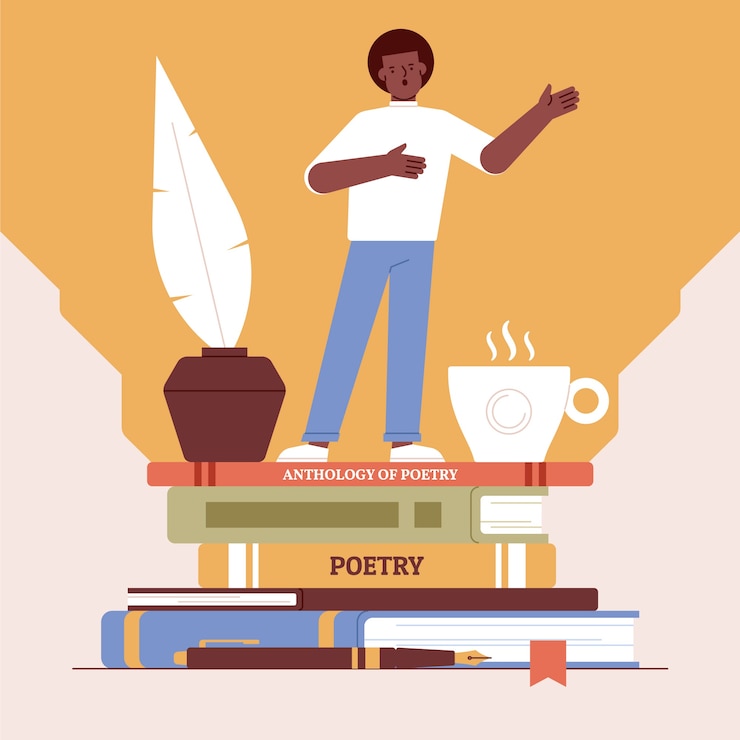 Free Vector hand drawn poetry illustration