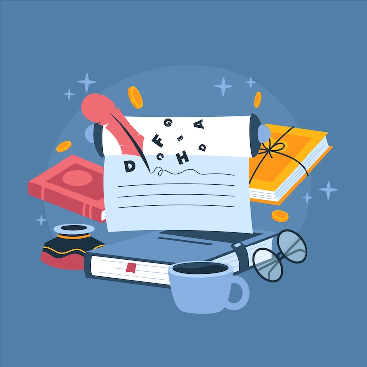 Free Vector hand drawn poetry illustration