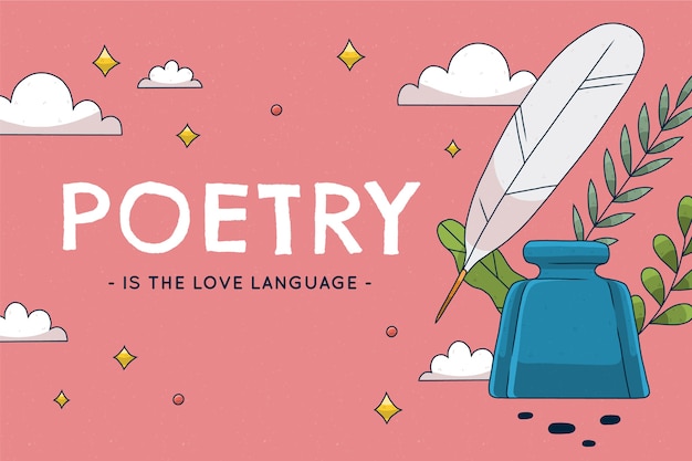 Free vector hand drawn poetry illustration
