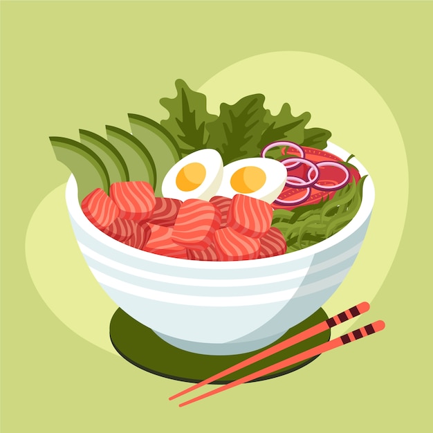 Hand drawn poke illustration