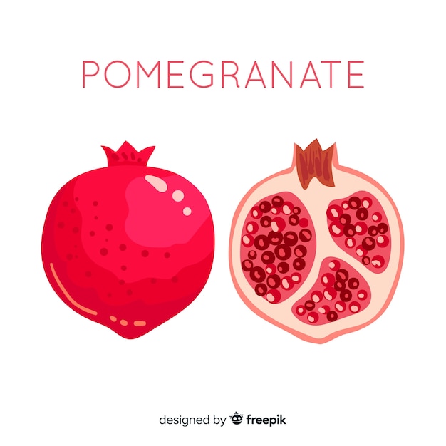 Hand drawn pomegranate background