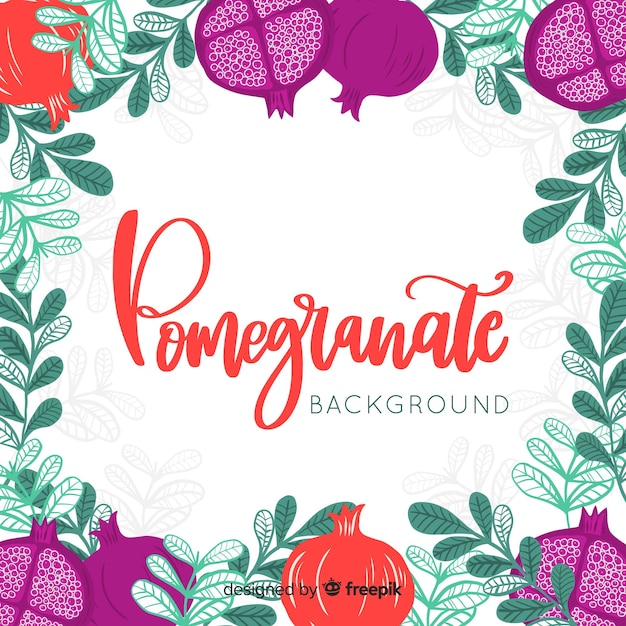 Free vector hand drawn pomegranate background