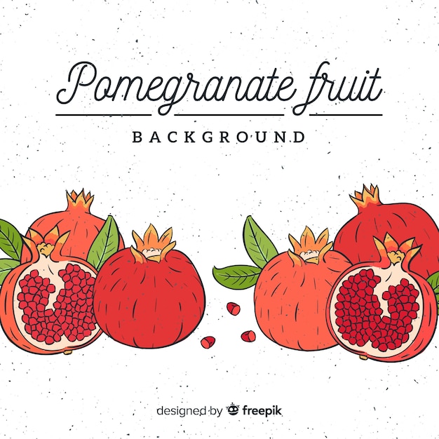 Free vector hand drawn pomegranate background