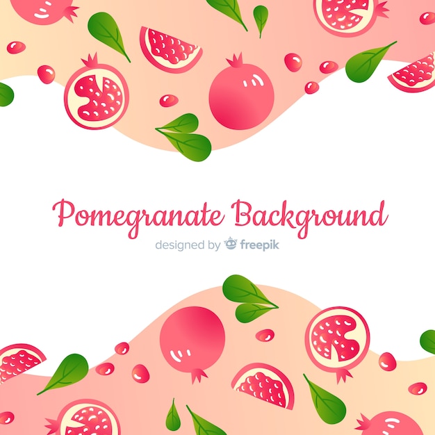 Hand drawn pomegranate background